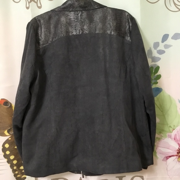 NWT~Studio Works~Gray~Size 18~Zip Front Jacket - Picture 9 of 9